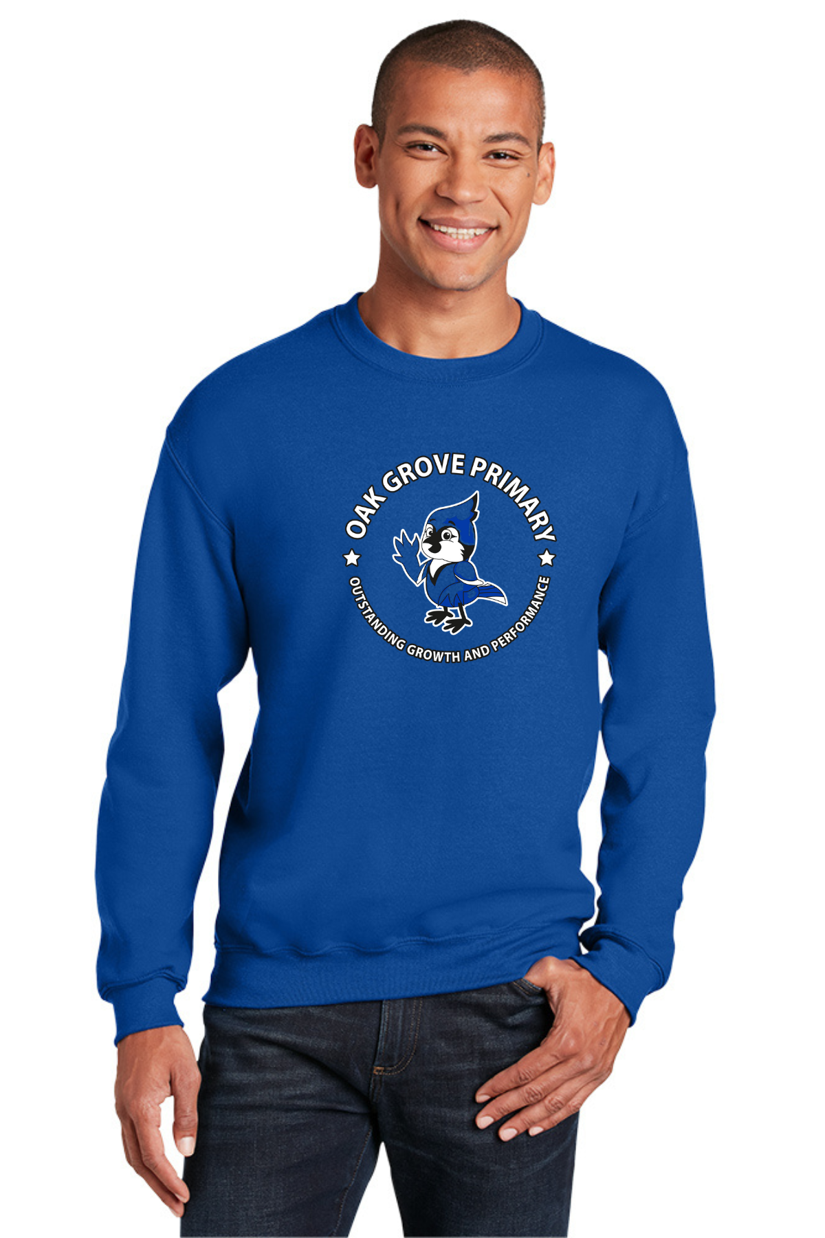 Royal Blue Adult Crewneck Sweatshirt