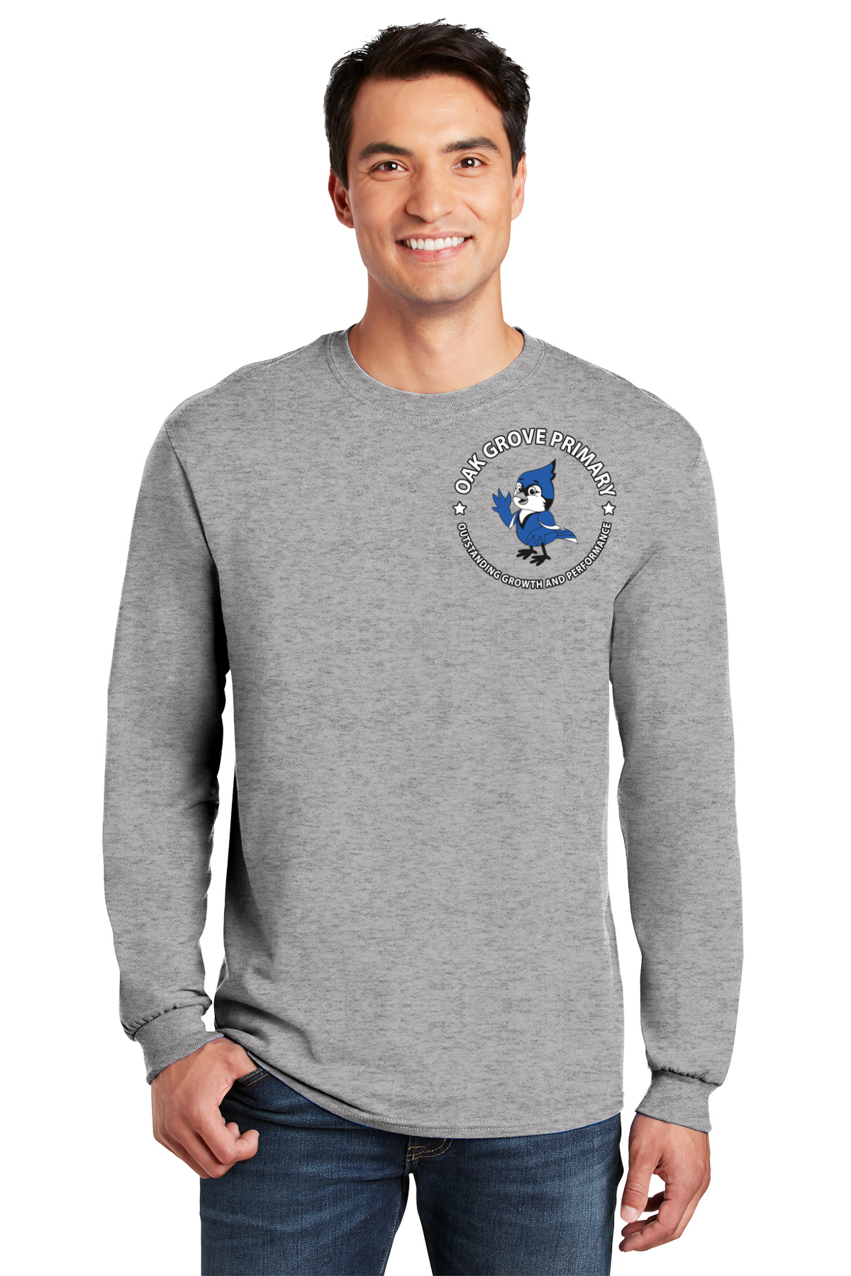 Sport Grey Adult Long Sleeve T Shirt