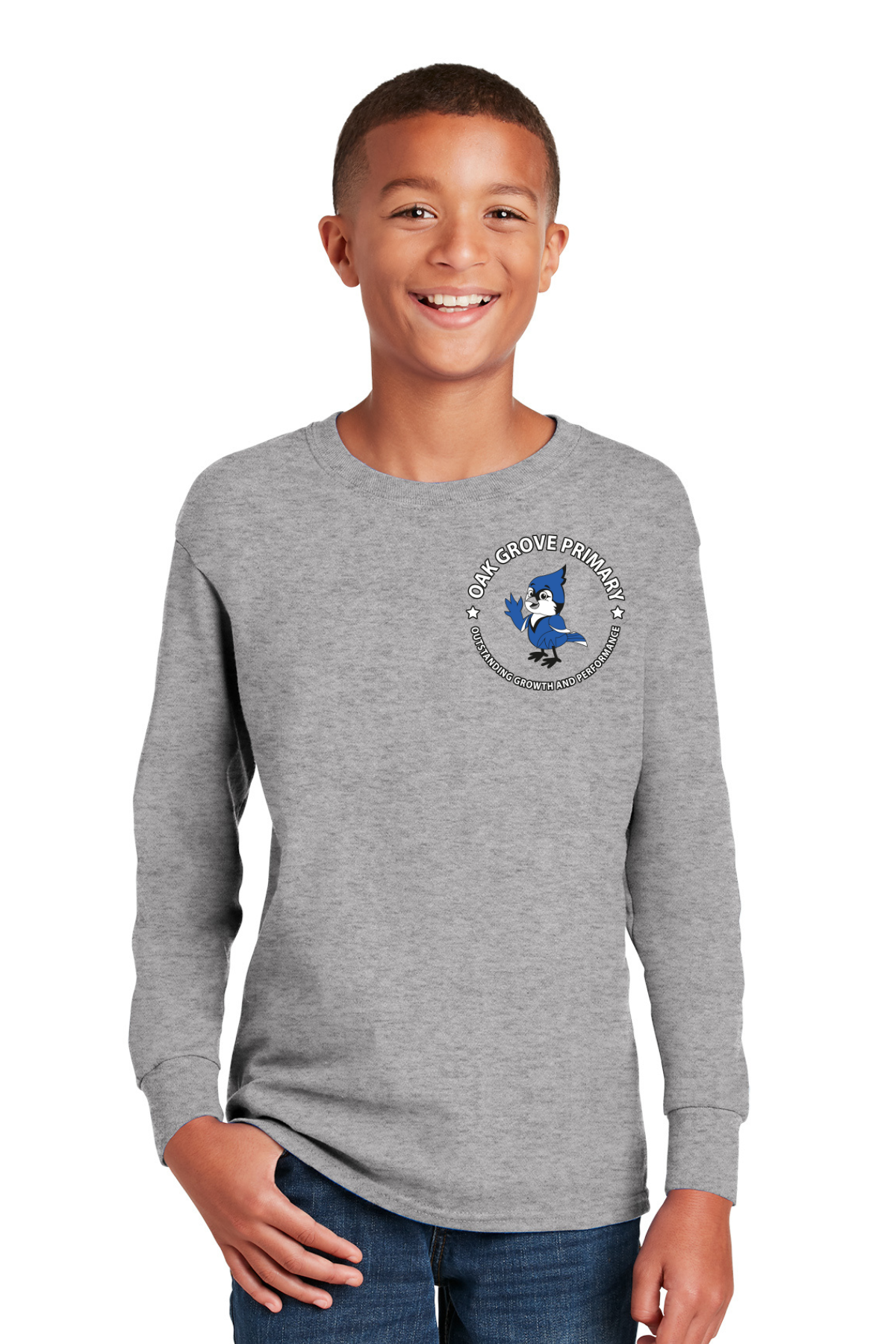 Sport Grey Youth Long Sleeve T Shirt